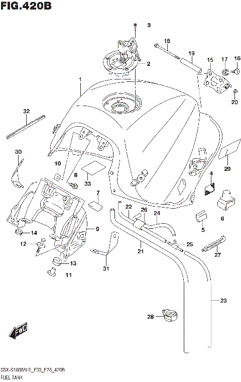 FUEL TANK (GSX-S1000AL9 E28)