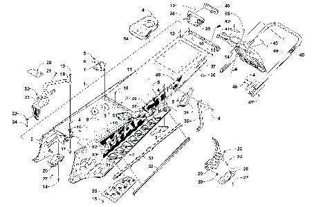 TUNNEL, REAR BUMPER, AND SNOWFLAP ASSEMBLY [104569]