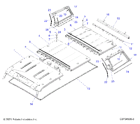 BODY, ROOF - G24GZK99A/99B (C0704536-3)