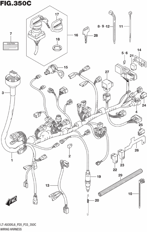 WIRING HARNESS (LT-A500XZL6 P33)