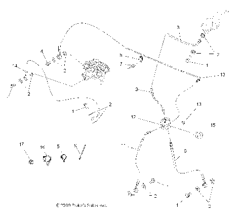 BRAKES, LINES and ASSEMBLY - A12EA32AA (49ATVBRAKELINE11TBLZR)