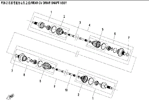 REAR CV DRIVE SHAFT ASSY  (SPS)