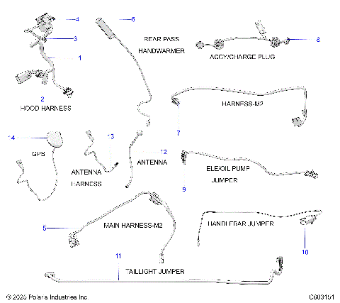 ELECTRICAL, HARNESS, HOOD, JUMPERS, GPS, MISC. - S26AJN8RSL/RSM/AJT8REL (C603151)
