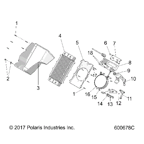 ENGINE, COOLING SYSTEM, RADIATOR/SHROUD - S23FJE8PS/8PE (600678C)