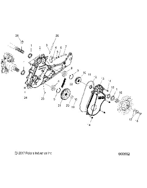 DRIVE TRAIN, CHAINCASE - S21EEC8R ALL OPTIONS (600552)