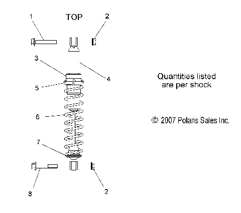 SUSPENSION, SHOCK, IFS (7043289) - S12PT6HSL/HEL (49SNOWSHOCKIFS7043289)