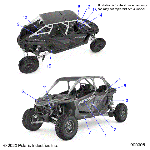 BODY, DECALS - Z22RML2KAL/AP/BK/BL/BP/BT (900437)