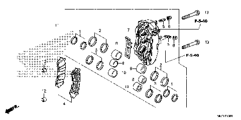 LEFT FRONT BRAKE CALIPER