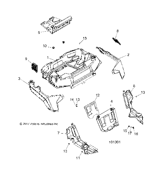 BODY, REAR RACK AND FENDERS - A18DCE87BB (101301)