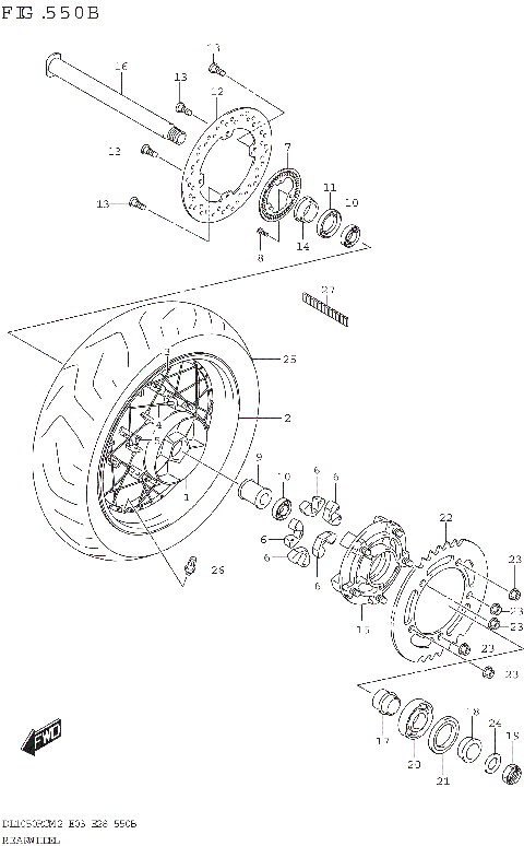 REAR WHEEL (DL1050RC)
