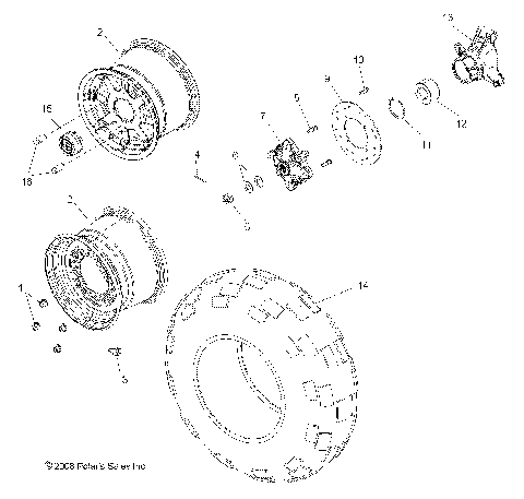 WHEELS, REAR - R09VH76 ALL OPTIONS (49ATVWHEELREAR09RZR)