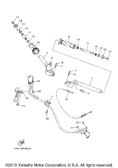 STEERING HANDLE CABLE