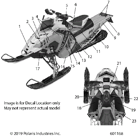 BODY, DECAL, SNOW CHECK, BLACK SIDE PANEL W/BLUE ACCENT - S20EEC8PS (601168)