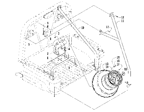 ROLL SUPPORT AND SPARE TIRE ASSEMBLY [90923]