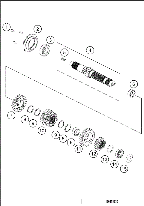 TRANSMISSION I - MAIN SHAFT