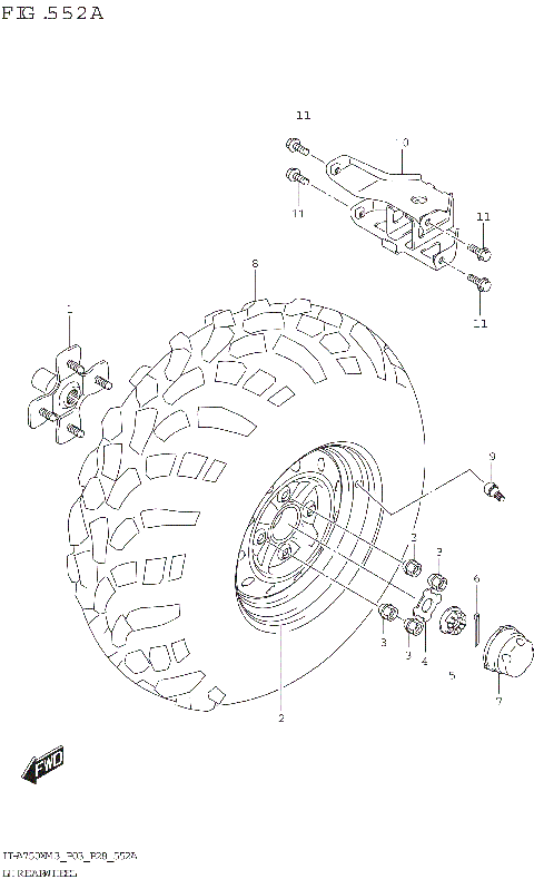 LH REAR WHEEL (LT-A750X)