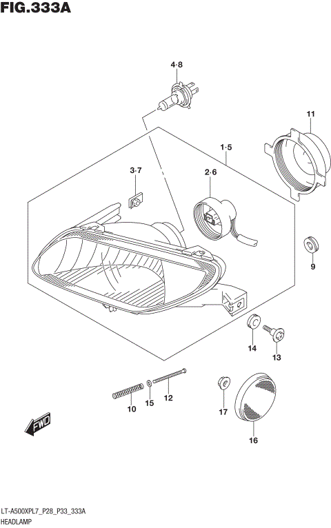 HEADLAMP (LT-A500XPL7 P28)