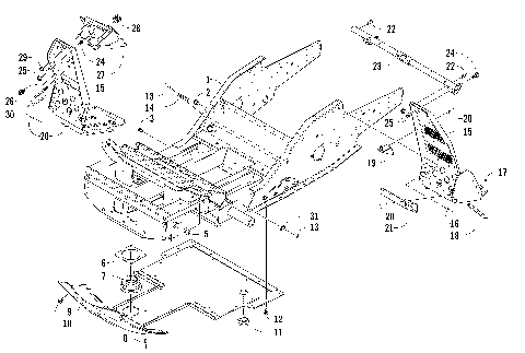 FRONT FRAME AND FOOTREST ASSEMBLY [86009]