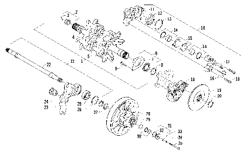 DRIVE TRAIN SHAFTS AND BRAKE ASSEMBLIES [97993]