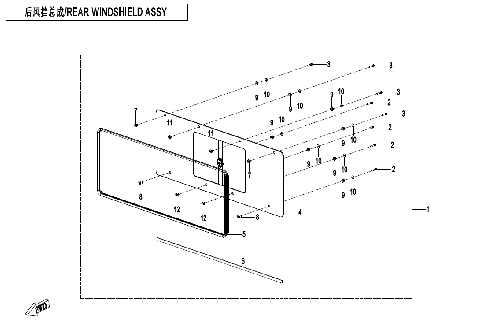 REAR WINDSHIELD ASSY