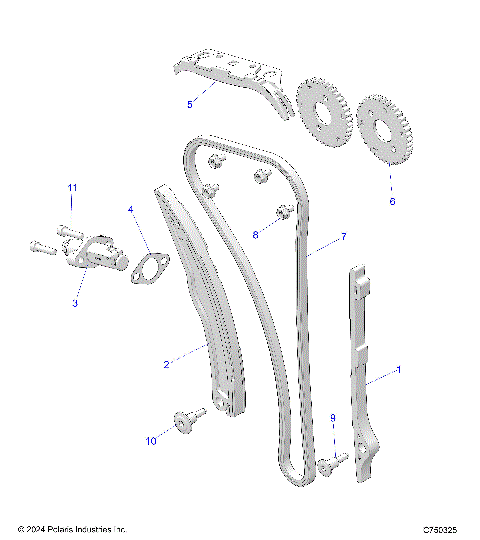 ENGINE, CAM CHAIN AND TENSIONER - Z25ASE99P5 (C750325)