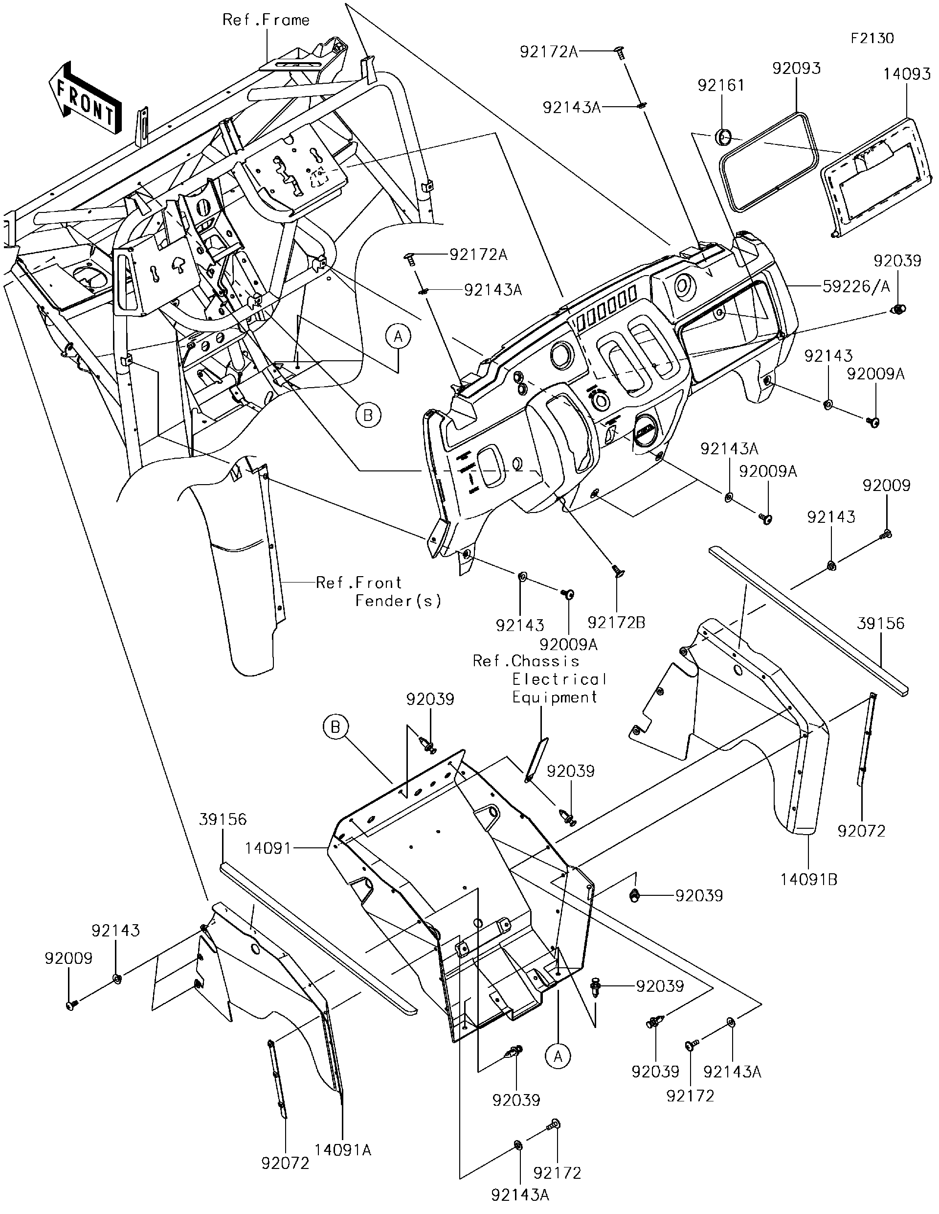 2018 Kawasaki MULE SX 4x4 XC Frame Fittings(Front) Utility