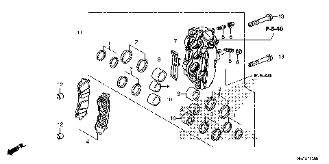 LEFT FRONT BRAKE CALIPER