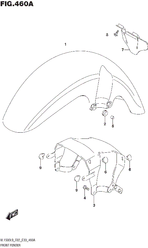 FRONT FENDER (VL1500BL9 E03)