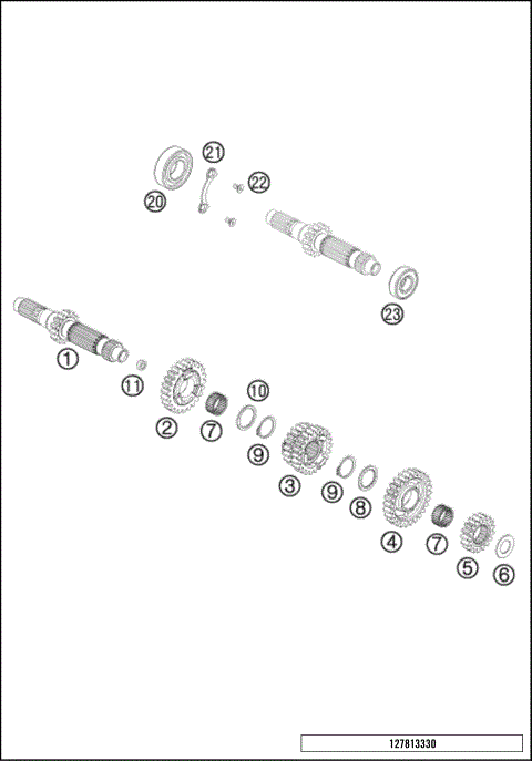TRANSMISSION I - MAIN SHAFT