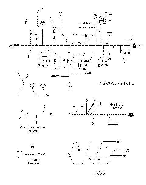 ELECTRICAL, WIRE HARNESSES - S10PU6KSL/KEL (49SNOWHARNESS10600WIDE)