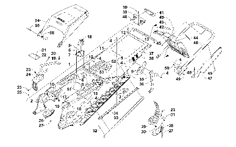 TUNNEL, REAR BUMPER, AND SNOWFLAP ASSEMBLY [101333]
