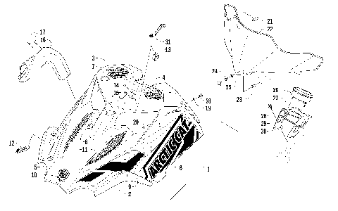 HOOD AND WINDSHIELD ASSEMBLY [94572]