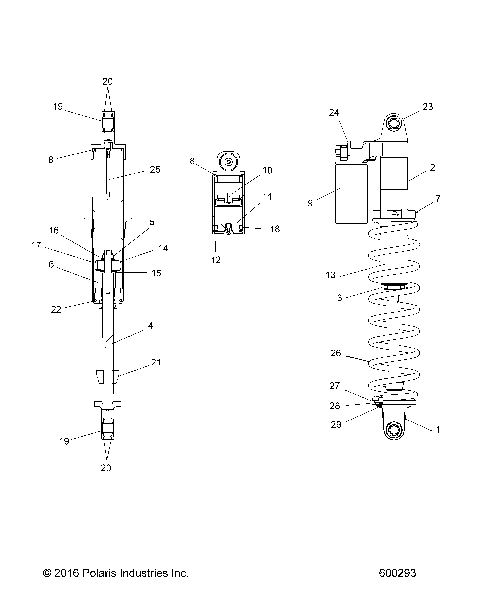 SUSPENSION, SHOCK, REAR TRACK (7044563) - S21DDL8RS ALL OPTIONS (600293)