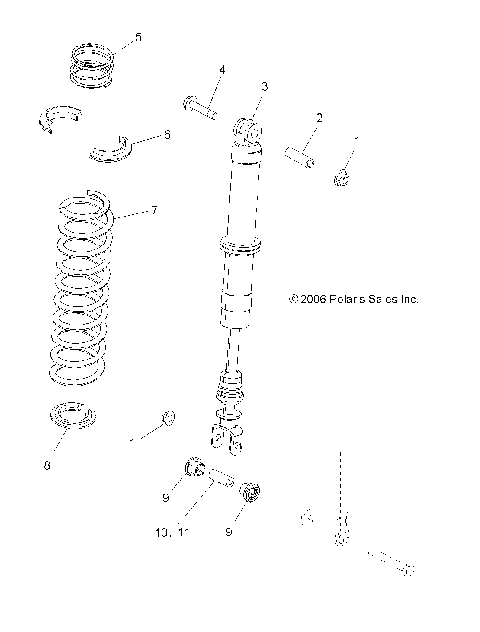 SHOCK, REAR, MOUNTING - A07GP52AA/AB (49ATVSHOCKMTGOUTLAW)