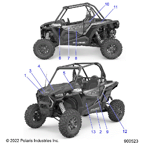 BODY, DECALS, GRAPHICS - Z23NAK99AR/99BR (900523)