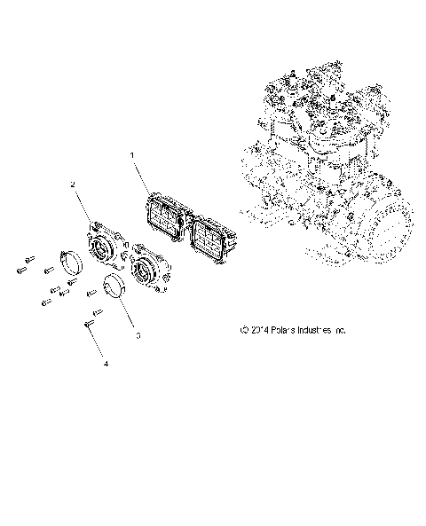 ENGINE, REED VALVE and CARB. ADAPTOR - S17MBX6JSA/JEA (49SNOWCARBURETOR15600R)