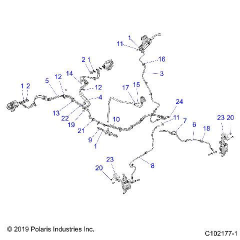 BRAKES, BRAKE LINES - A21SLE95FG/S95CG/S95FG/EG (C102177-1)