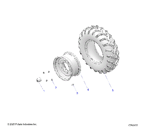 WHEELS, FRONT TIRE - A26SED57C1 (C760123)