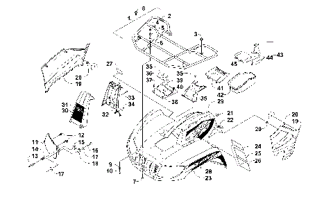 FRONT RACK, BODY PANEL, AND HEADLIGHT ASSEMBLIES [300517]
