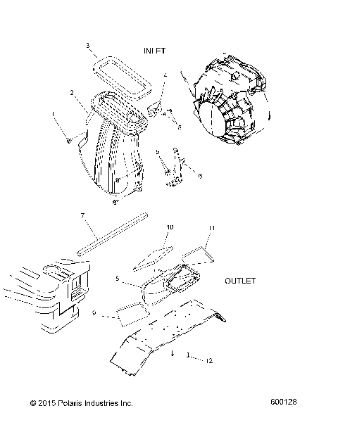 ENGINE, AIR INLET and OUTLET DUCTS - S19SJA5BSL/BEL (600128)