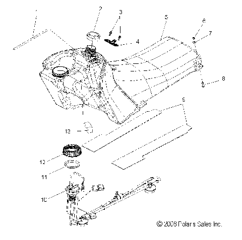FUEL SYSTEM, FUEL TANK ASM. - S09PR7FS/FE (49SNOWFUELTANK09TRBOSB)