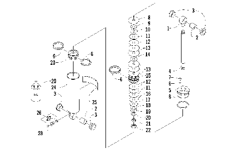 REAR SUSPENSION REAR ARM SHOCK ABSORBER [86364]