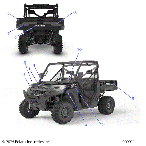 BODY, DECALS, GRAPHICS - R25RRE99GK (900911-01)