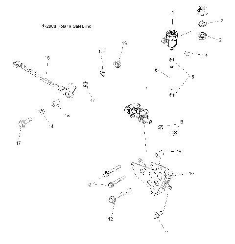 BRAKES, BRAKE PEDAL and MASTER CYLINDER - A10DX85AL/AF (49ATVBRAKEFOOT10SP850)