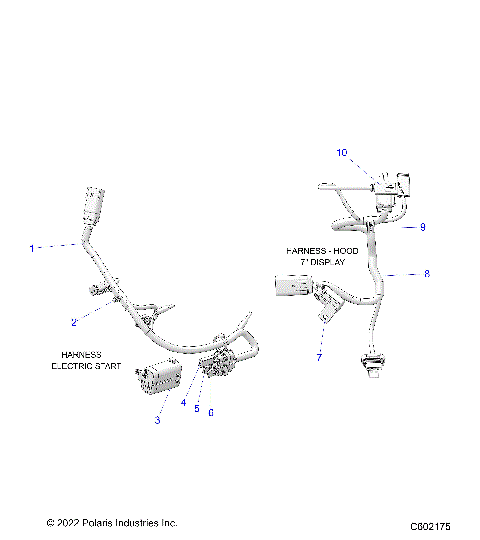 ELECTRICAL, WIRE HARNESS, HOOD, ELECTRIC START - S24TLT6REL (C602175)