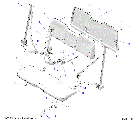 BODY, SEAT - R25CCA57A1 (C730736)