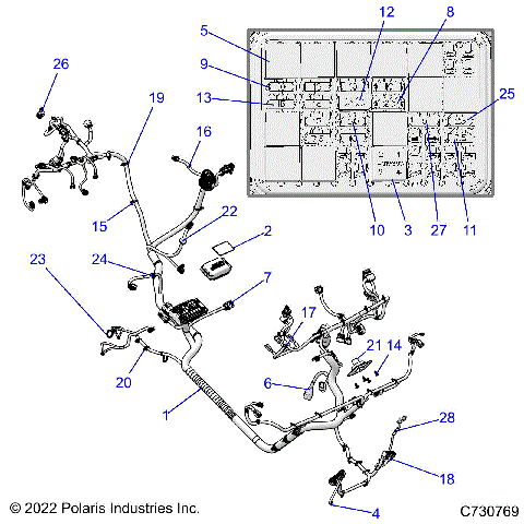 ELECTRICAL, WIRE HARNESS - R25TAS99CK/EK (C730769)