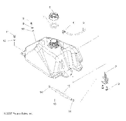 BODY, FUEL TANK - A08GP52AA (49ATVFUEL08OUT525S)