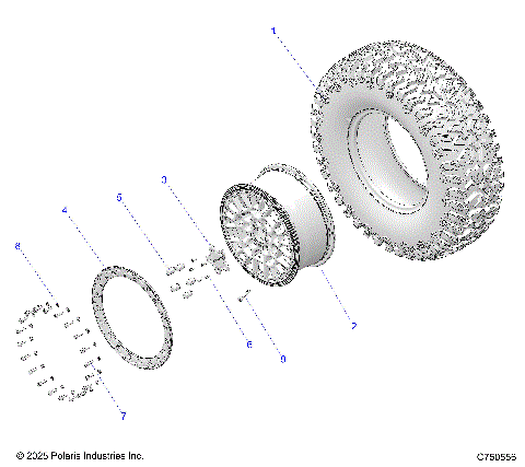 WHEELS, FRONT/REAR - Z25RPD2KAK/BK/AJ/BJ/AM/BM (C750556)
