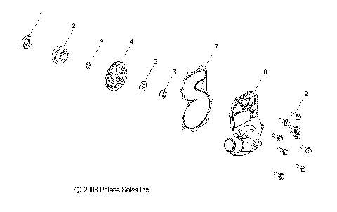 ENGINE, WATER PUMP - S09PB6FS/FE (49SNOWWATERPUMP09SHIFT)